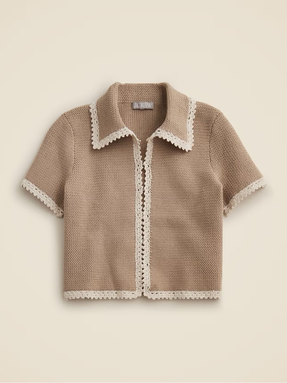 NWT J. Crew Crochet short sleeve cardigan